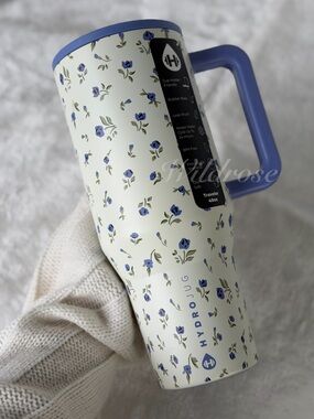 Hydrojug 40 OZ INDIGO BLOSSOM Traveler - Blue Periwinkle Floral Limited Edition